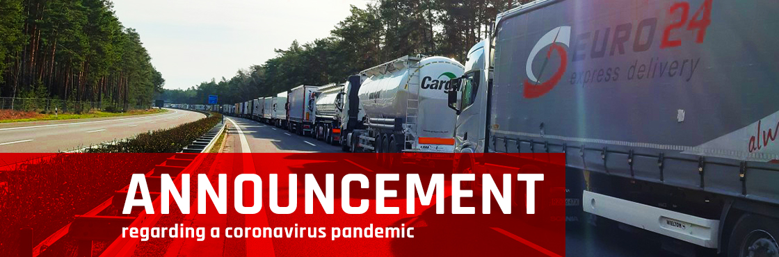 ANNOUNCEMENT regarding a coronavirus pandemic - Euro24
